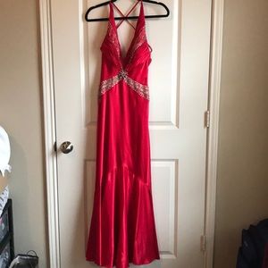 Party Time Beaded Mermaid Evening Gown